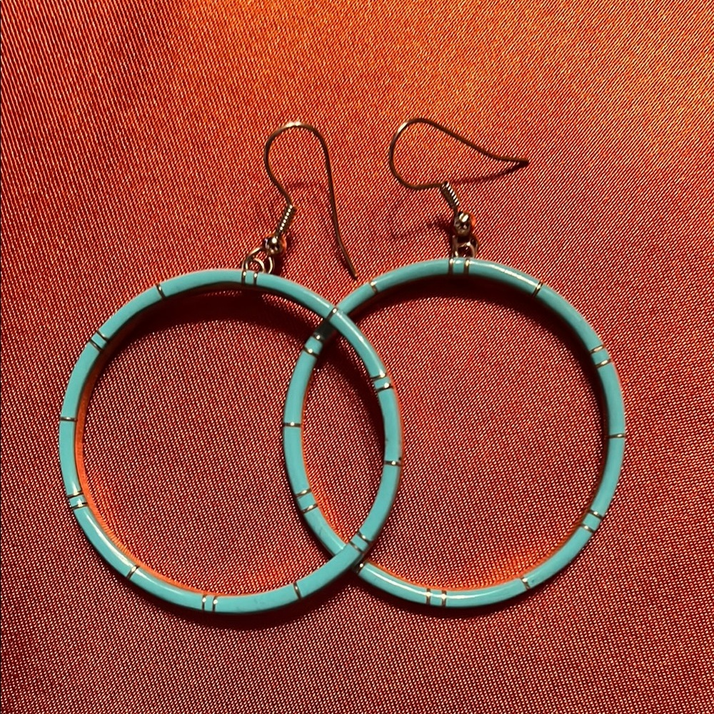 Turquoise Hoop Earrings